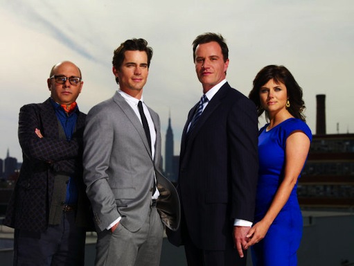 Matt Bomer as Neal Caffrey, Tim DeKay as Peter Burke -- News Photo